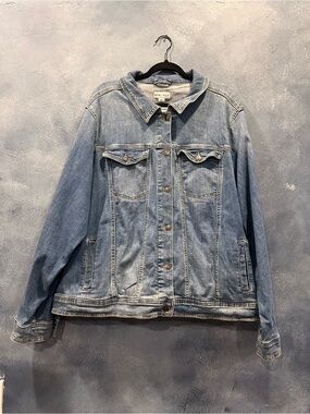 Ava & Viv Faded Light Blue Denim Jean Jacket